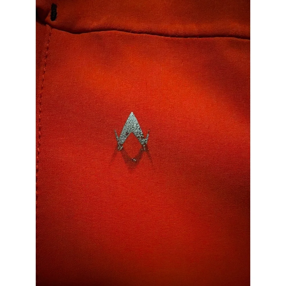Volkl Ski Jacket‎ Mens L Red Waterproof Hooded Snowboard Technical Shell